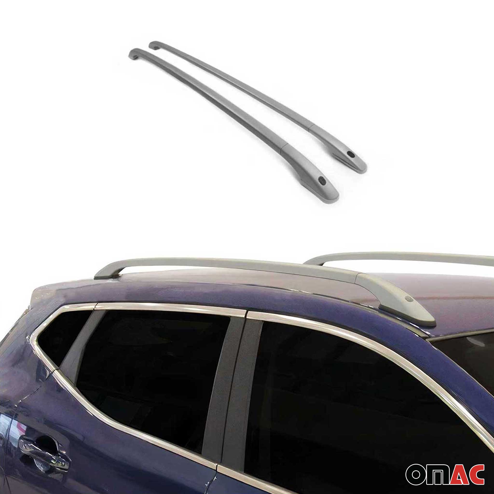 2017-2022 Nissan Rogue Sport Aluminium Roof Rack Side Rails Gray 2 Pcs