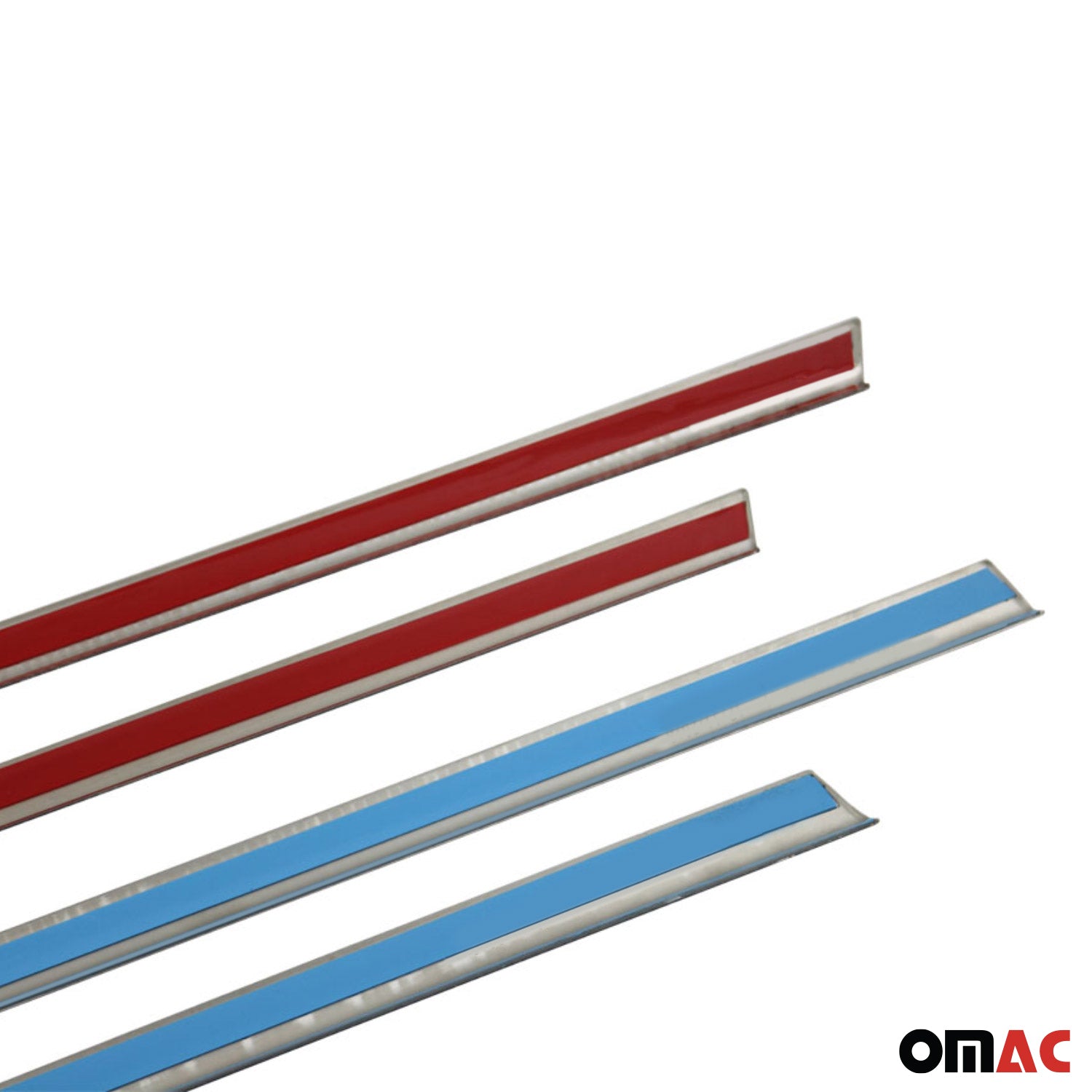 2016-2023 Fiat 500X Window Molding Trim Streamer Stainless Steel Silver 4Pcs