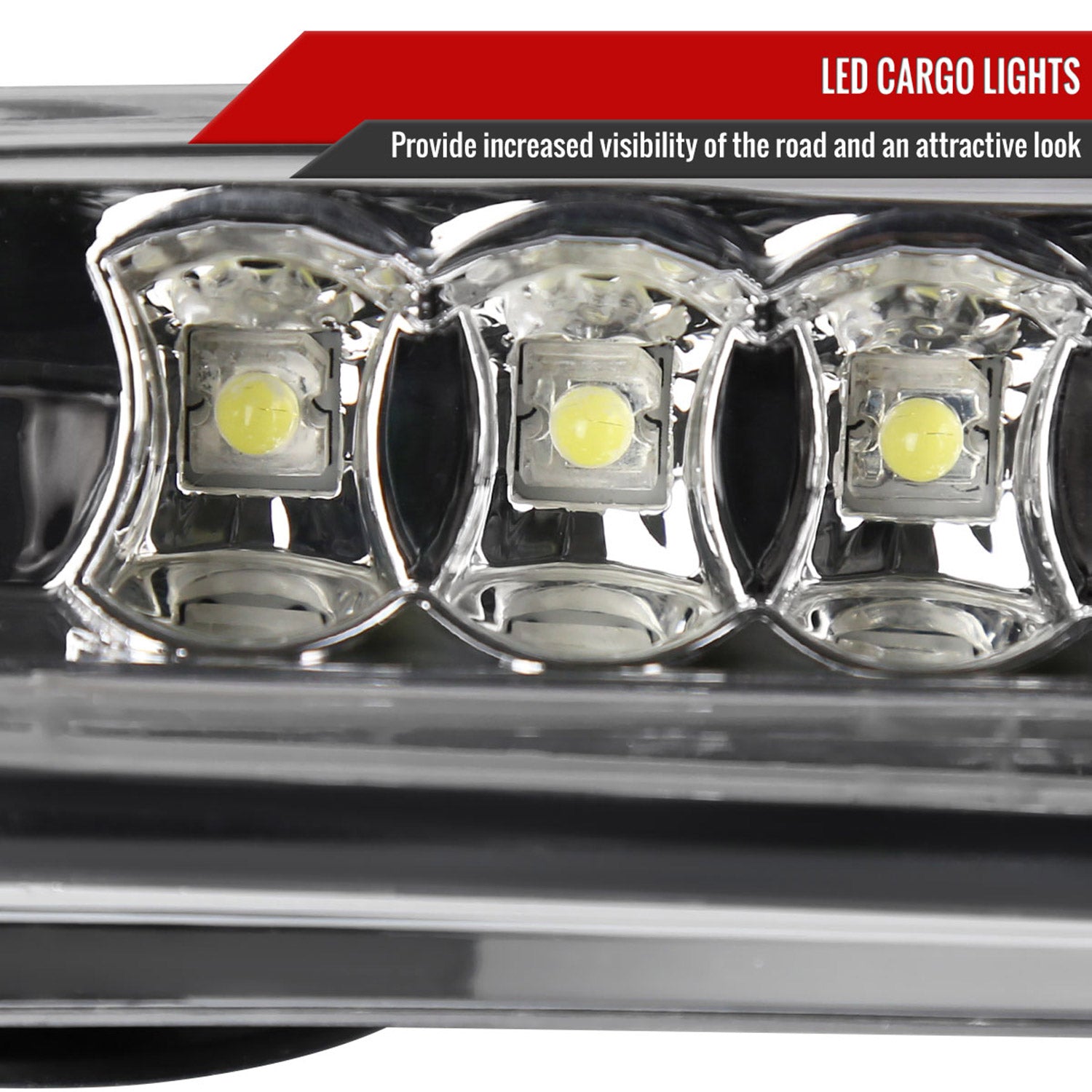 2004-2015 Nissan Titan LED 3rd Brake Light Chrome Housing/Clear Lens