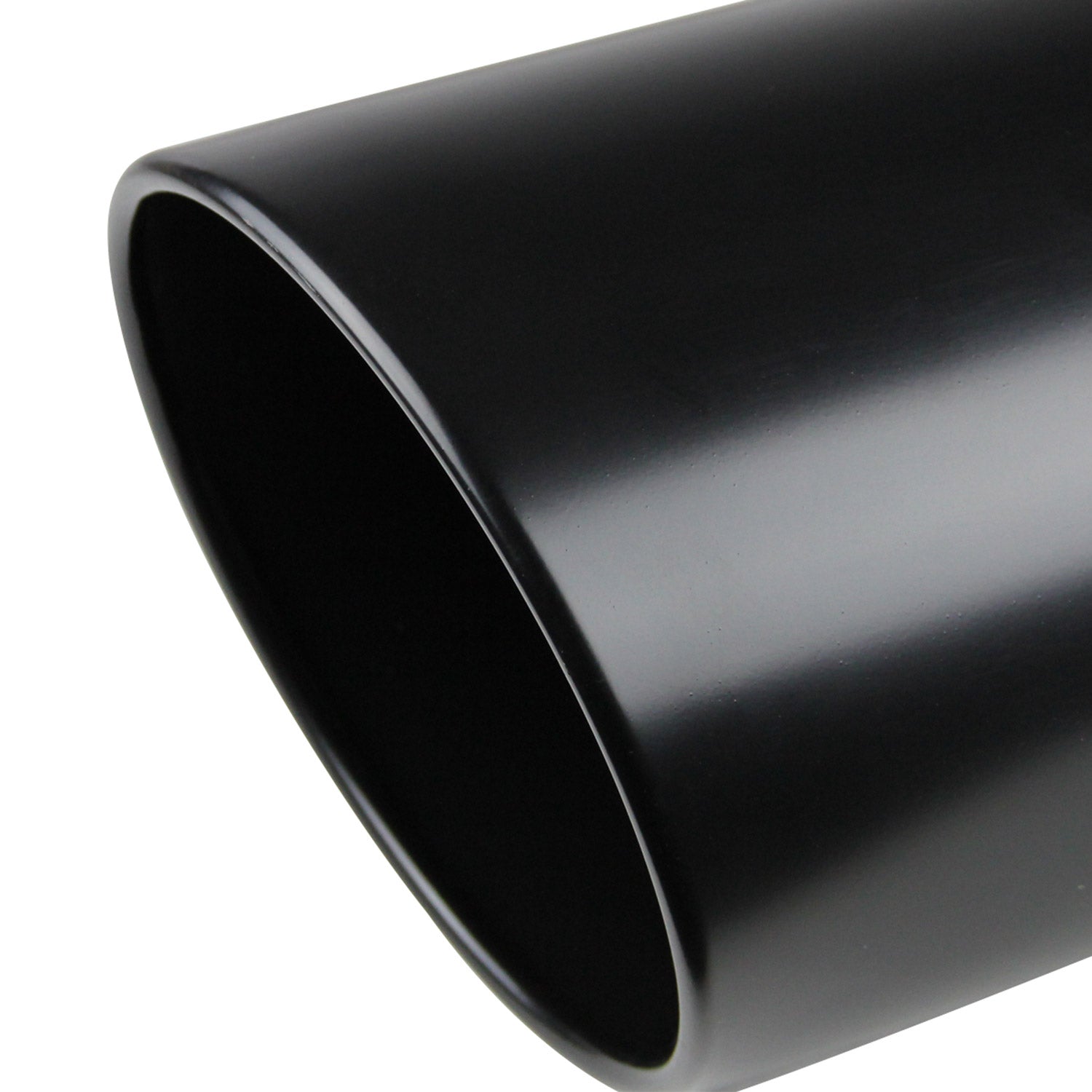 Universal 5" Inlet/8" Outlet Black Stainless Steel Bolt-On Angled Exhaust Tip