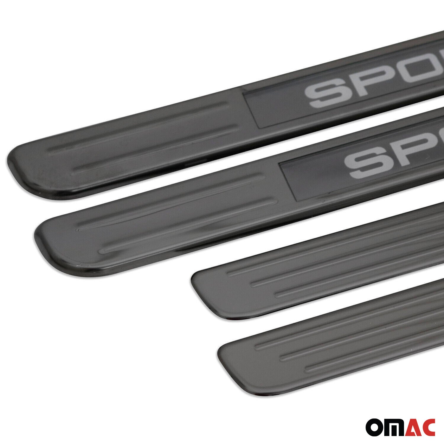 2018-2024 VW Tiguan Door Sill Scuff Plate Illuminated Sport Stainless Steel Dark 4 Pcs