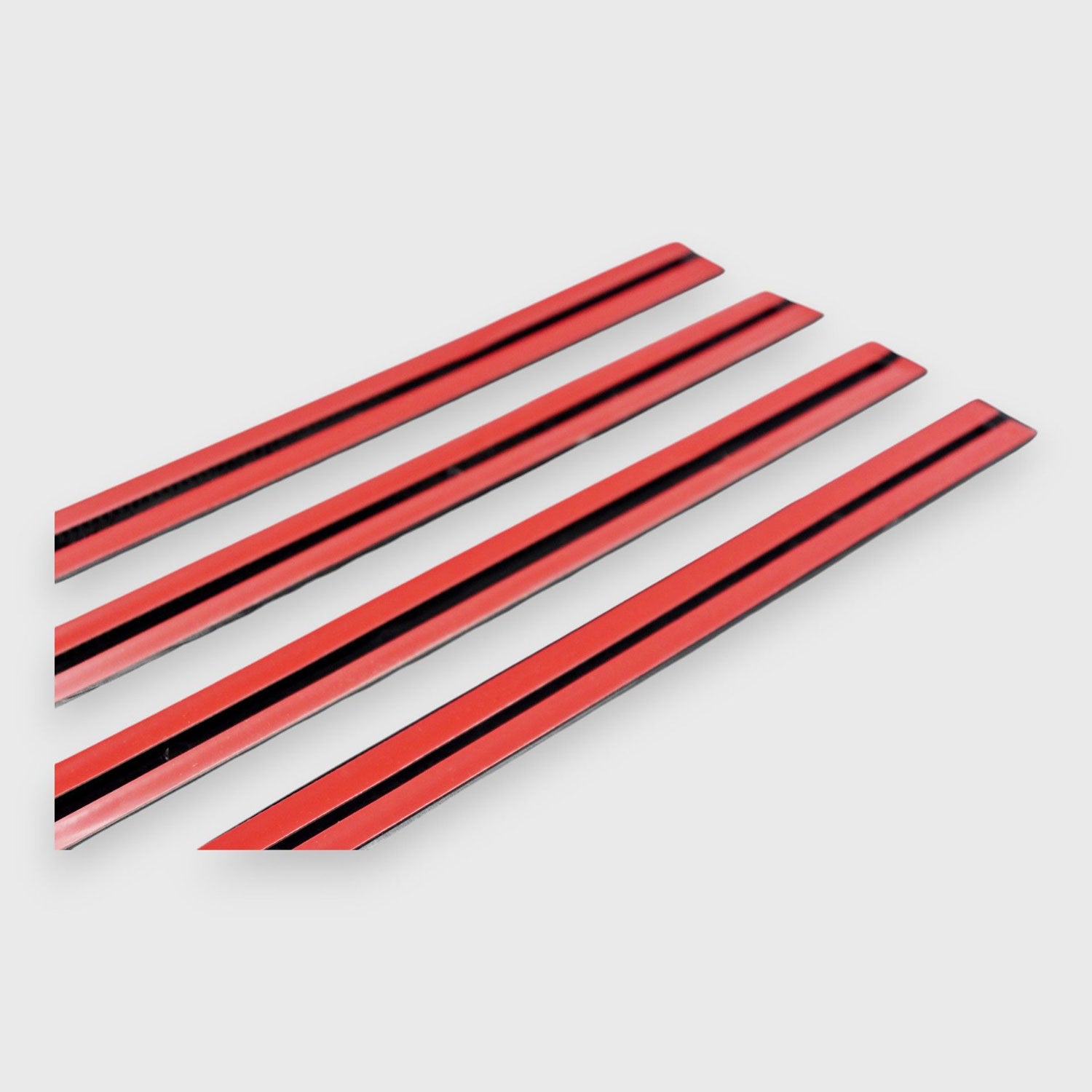 2014-2025 Chevrolet Silverado 1500 Side Door Molding Trim Set Gloss Black 4Pcs ABS Plastic