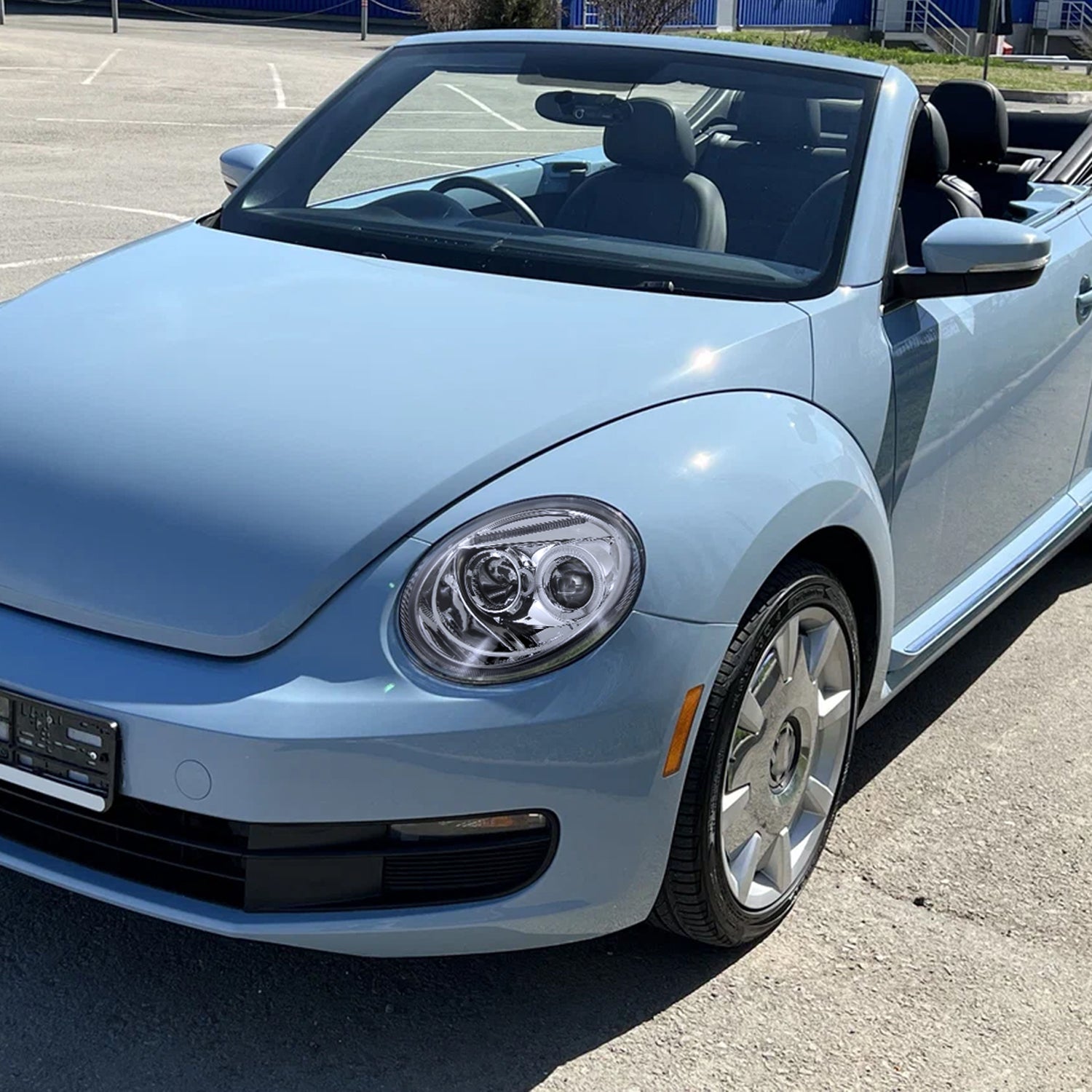 1998-2005 VW Beetle Halo Projector Headlights Chrome/Clear Lens