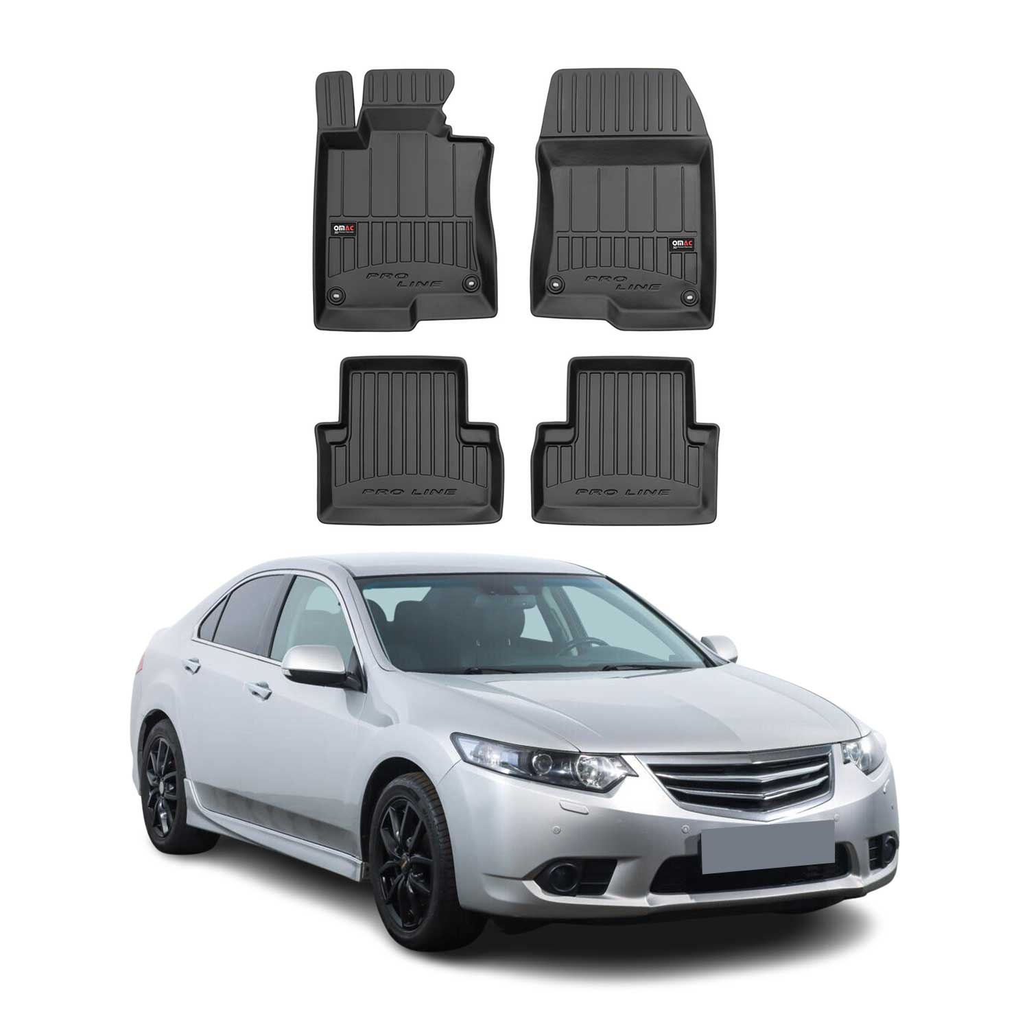 2008-2012 Honda Accord Premium Floor Mats Liners Full Set All Weather Heavy Duty
