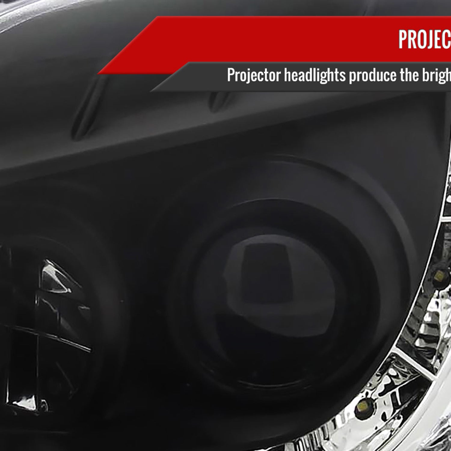 1996-1998 Honda Civic Projector Headlights R8 LED Light Strip Matt Black