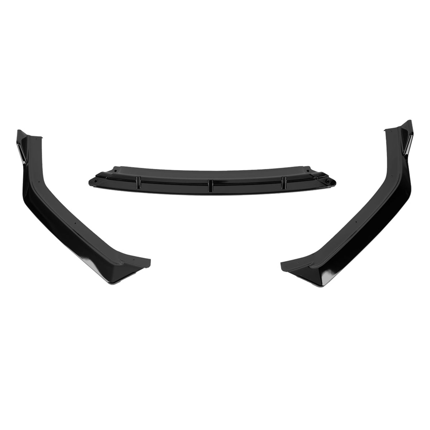 2018-2019 Hyundai Sonata Glossy Black 3Pcs Front Bumper Lip Splitter Kit