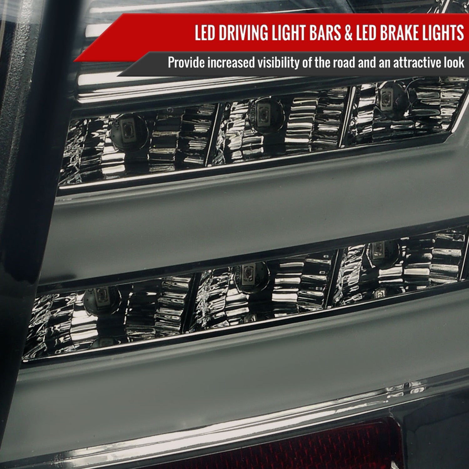 2007-2009 Lexus LS460 LED Tail Lights + Trunk Lights Chrome/Smoke Lens