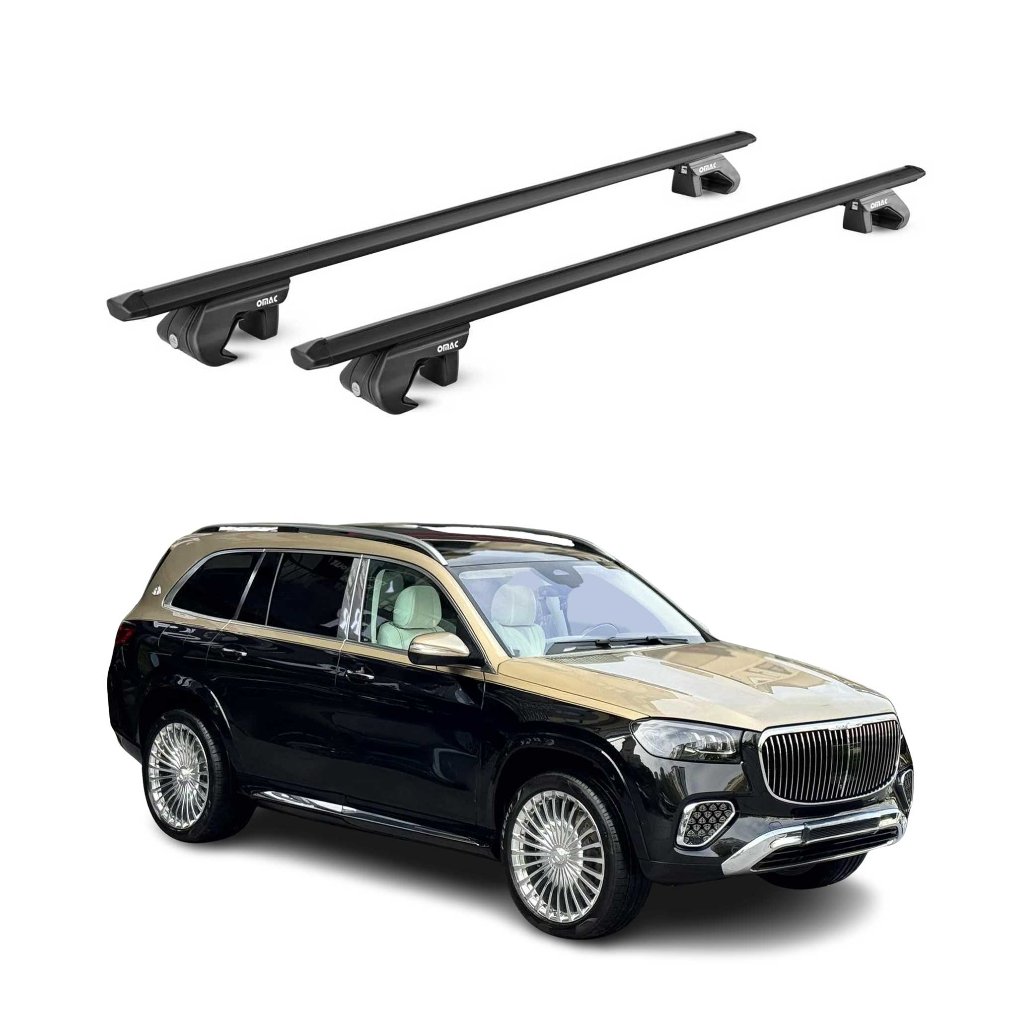 2020-2025 Mercedes GLS Class X167 Roof Rack Cross Bars Luggage Carrier 2 Pcs