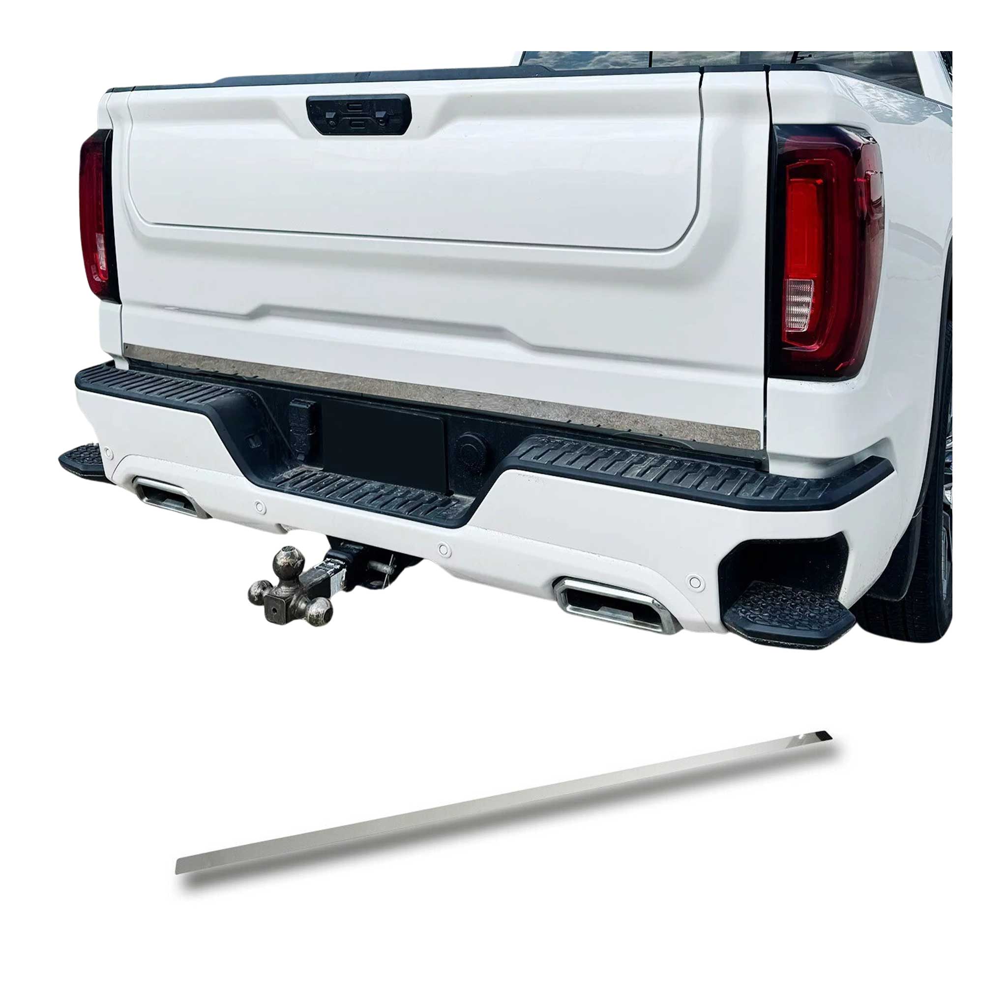 2014-2019 GMC Sierra 1500/2500/3500 HD Rear Trunk Molding Trim Stainless Steel Silver 1Pc