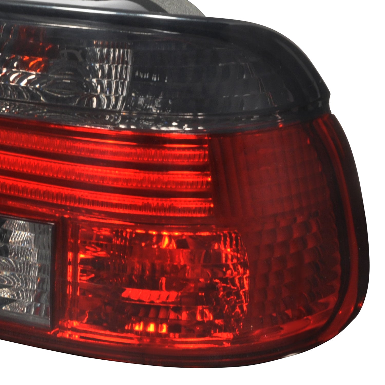 1997-2000 BMW E39 5 Series Tail Lights Chrome Housing/Red Smoke Lens
