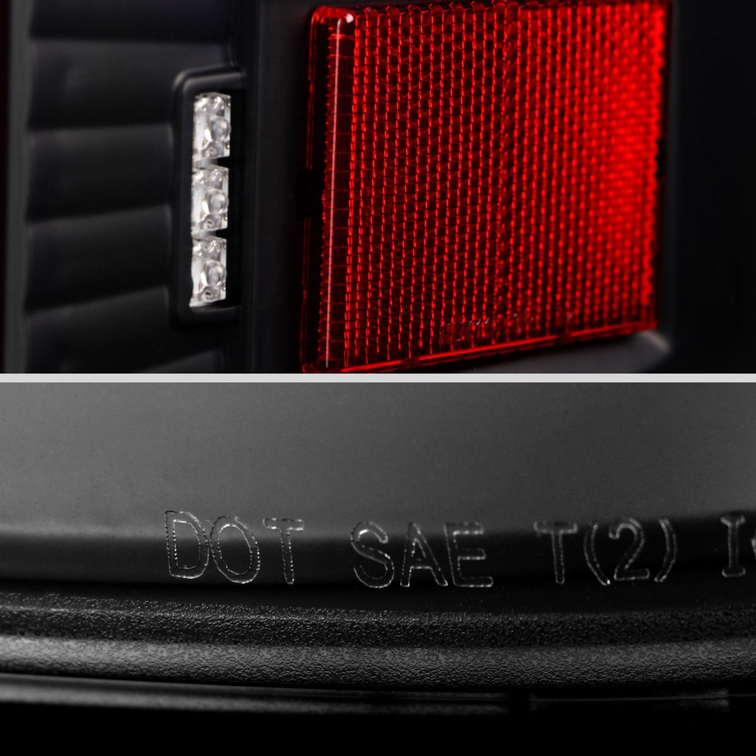 2014-2018 Chevy Silverado 1500 2500HD/Sierra 3500HD LED Tail Lights Matt Black