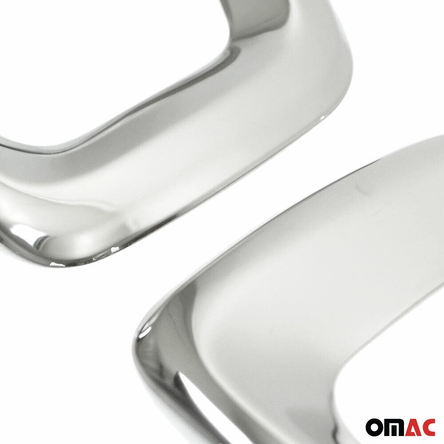 2015-2018 Jeep Renegade Fog Light Lamp Bezel Cover Steel Silver 2 Pcs