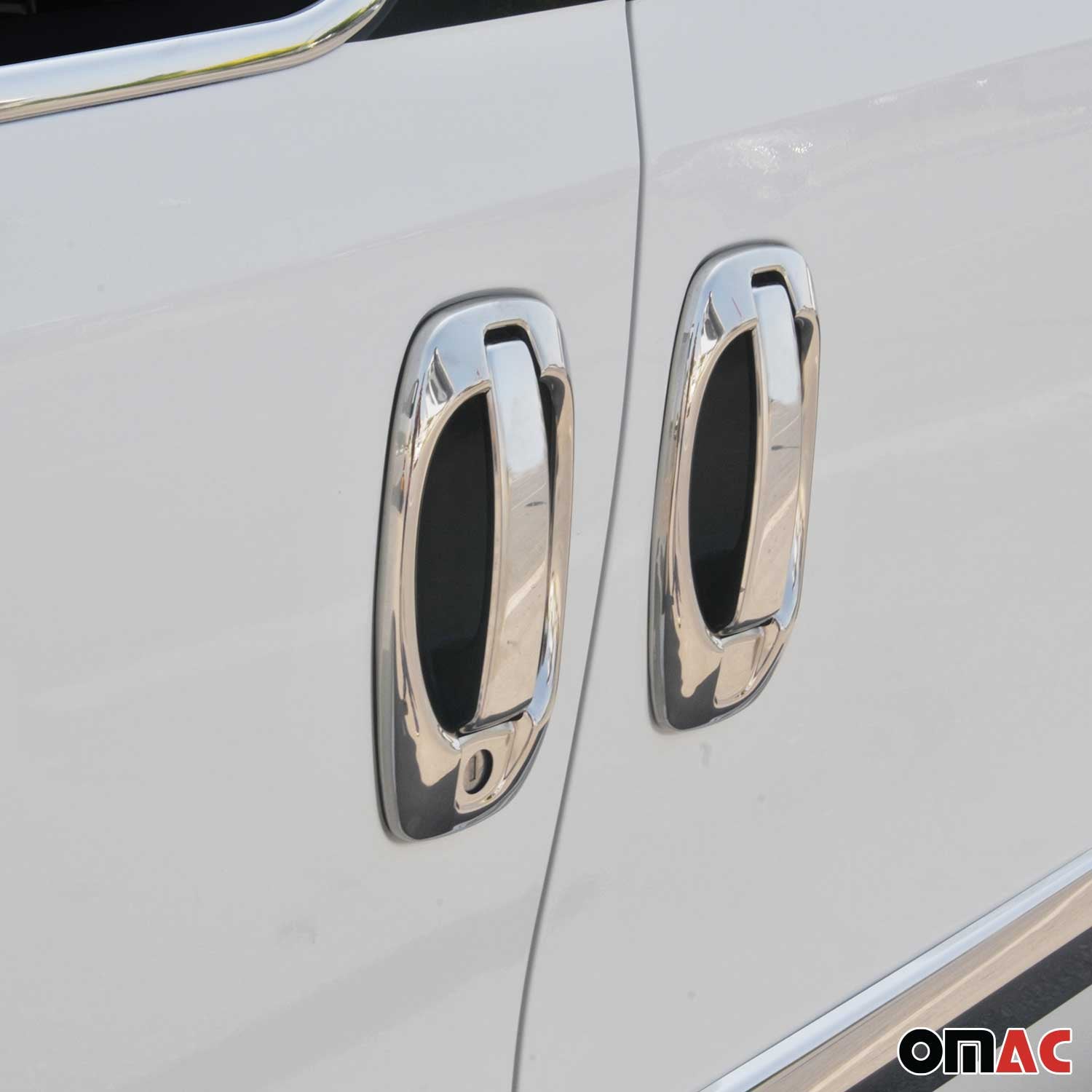 2015-2022 RAM ProMaster City Mirror Cover Caps & Door Sill Covers Chrome Set