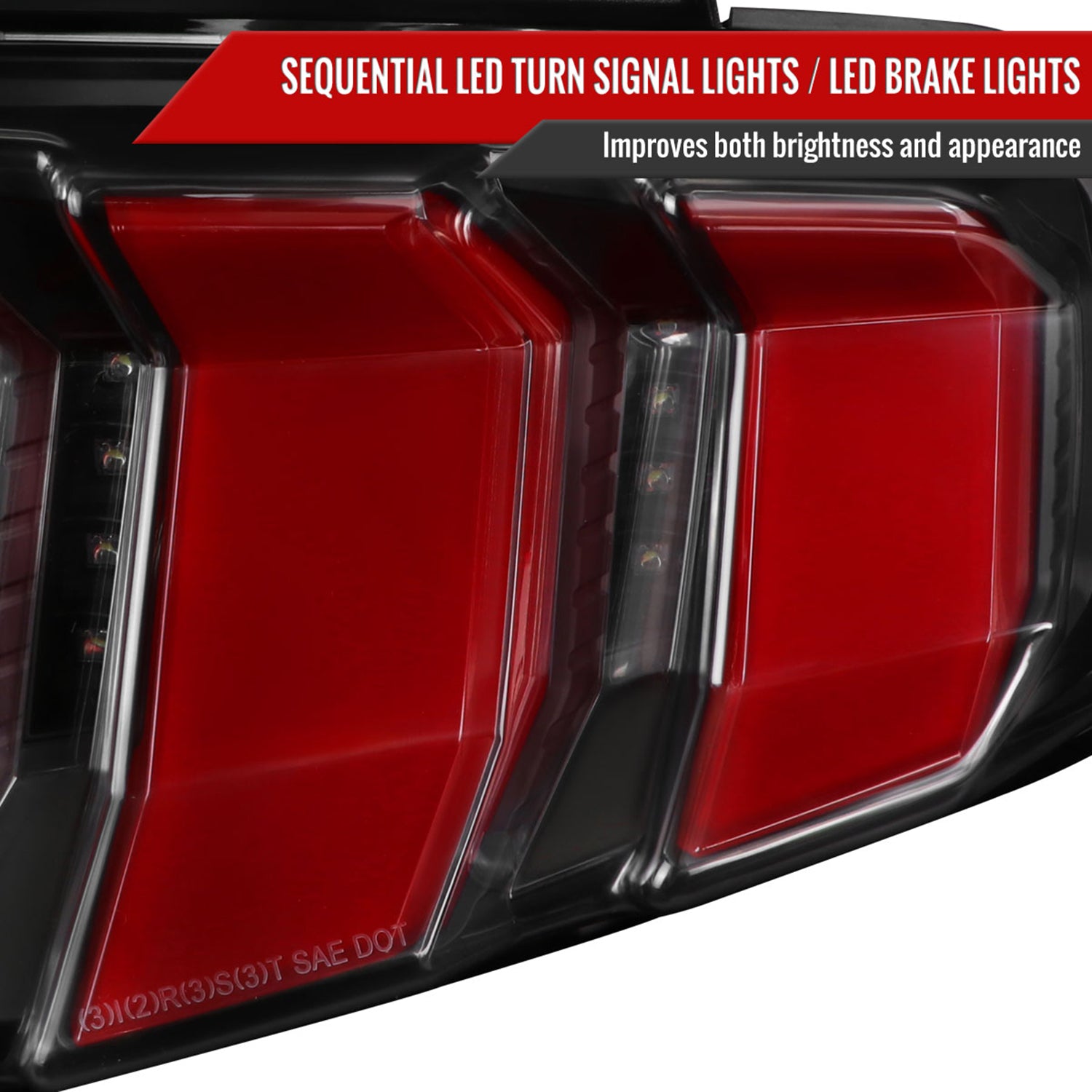 2010-2012 Ford Mustang Sequential LED Tail Lights Satin Black