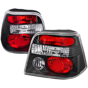 1999-2006 VW Golf Mk4/GTI/R32 Tail Lights Matte Black/Clear Lens