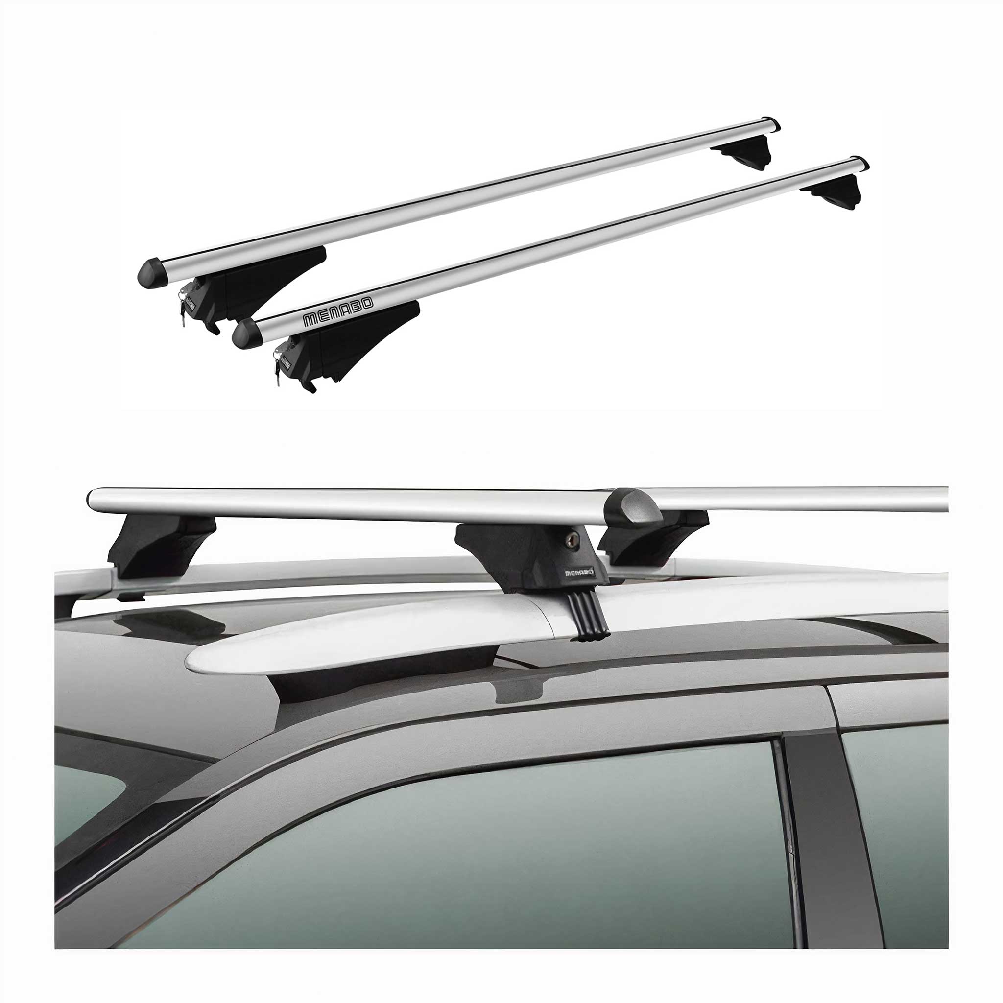 2012-2019 Land Rover Range Rover Evoque Roof Rack Cross Bars Silver