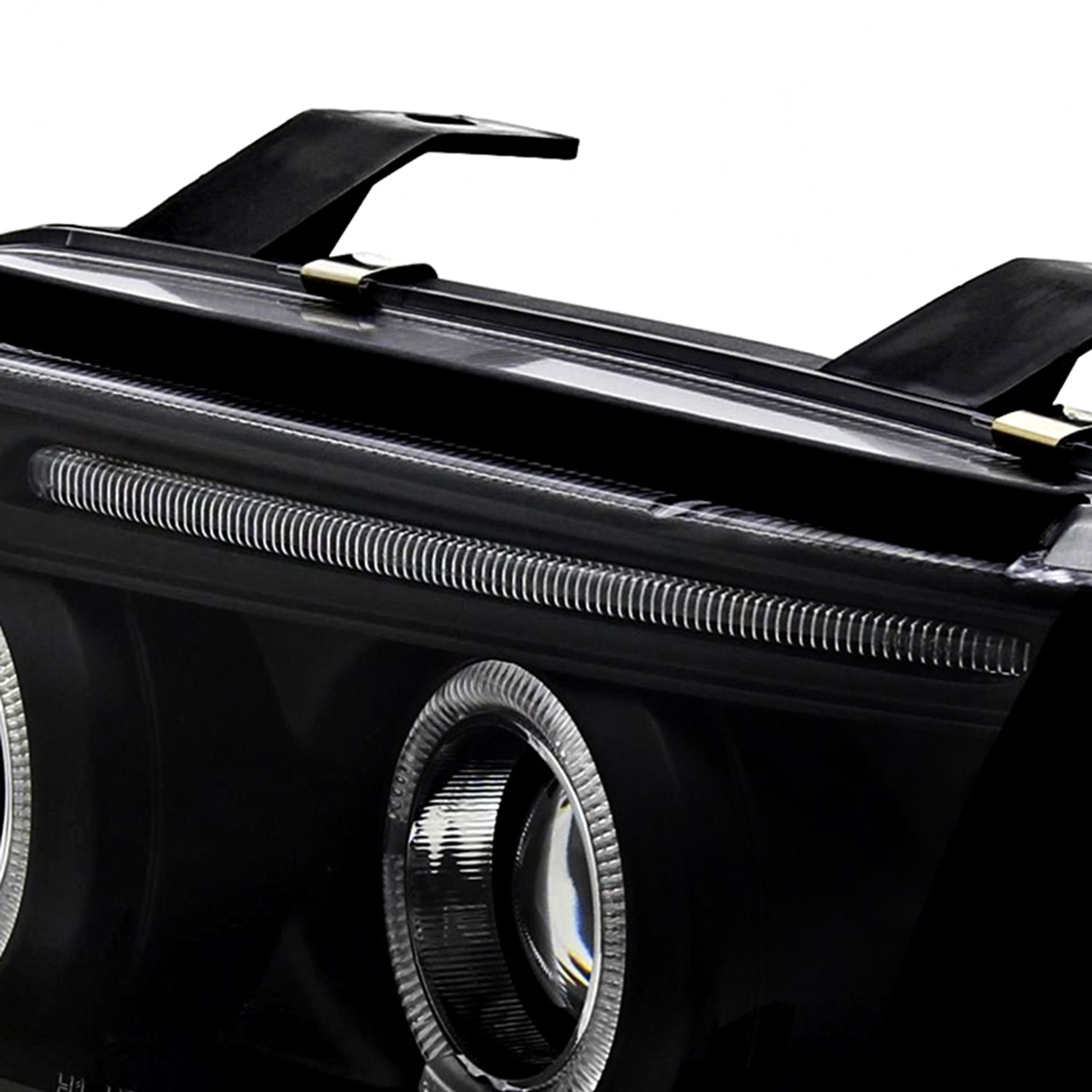 1996-1999 Audi A4 Dual Halo Projector Headlights Matte Black/Clear Lens