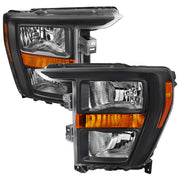 For Ford F-150 2021-2023 Factory Style Headlight Matte Black Housing Clear Lens