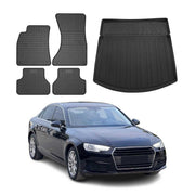 2017-2025 Audi A4 Sedan Floor Mats & Cargo Liner Full Set All Weather Black