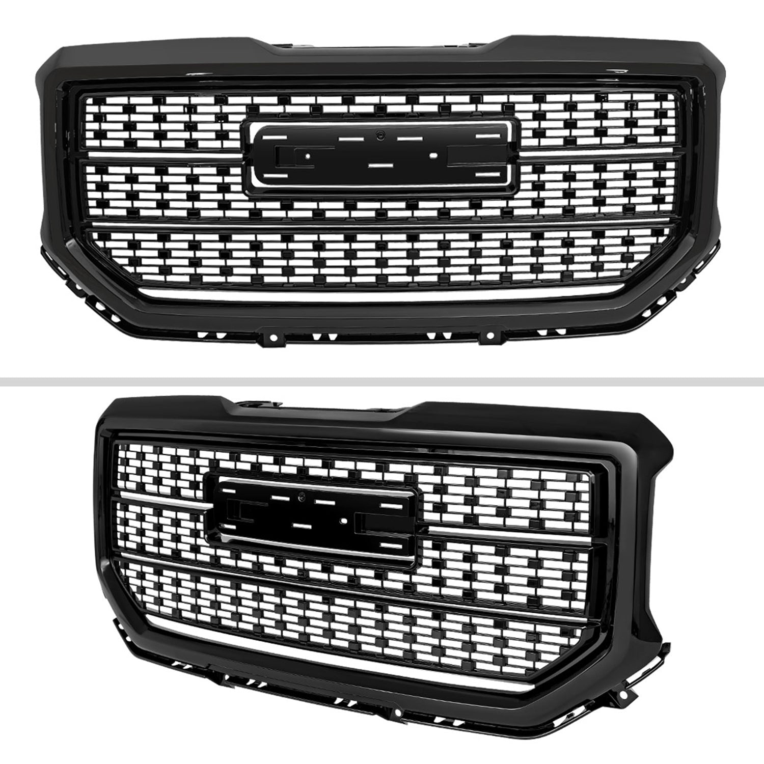 2016-2018 GMC Sierra 1500 Glossy Mesh Denali Style Hood Replacement Grille