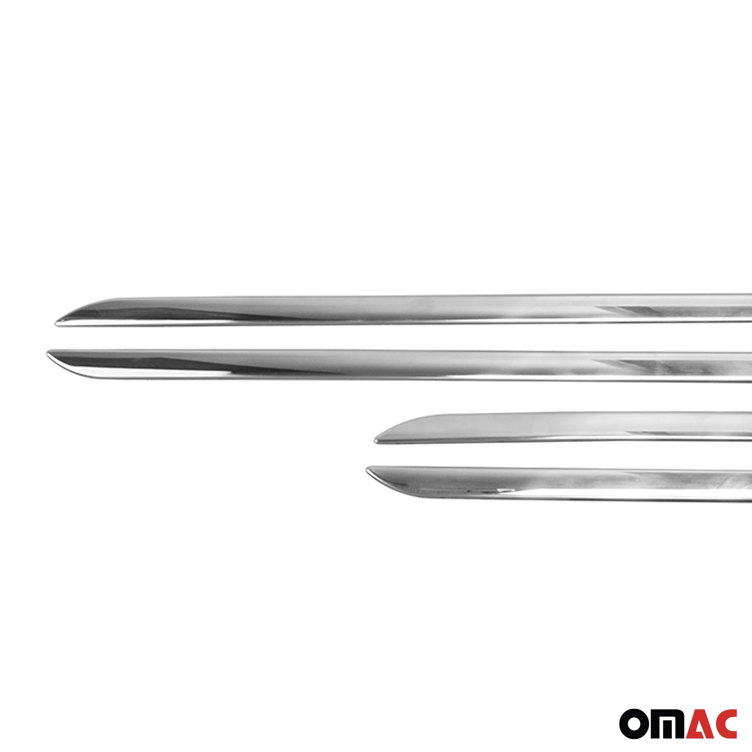 2014-2019 Smart Forfour Side Door Molding Trim Skirt Garnish Stainless Steel Silver 4Pcs