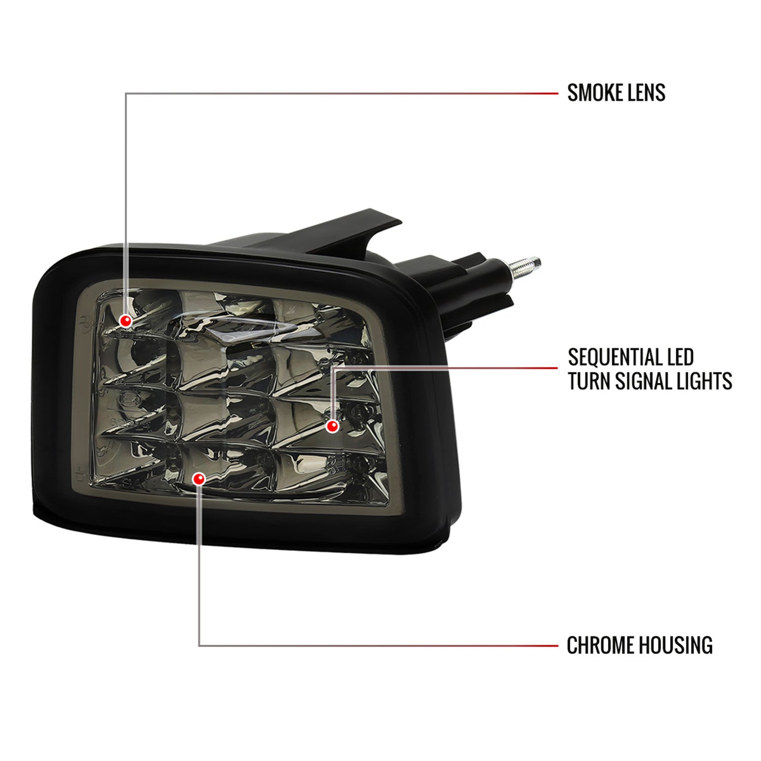 2015-2021 Subaru WRX /WRX STI Front Bumper LED Turn Signal Lights Chrome/Smoke