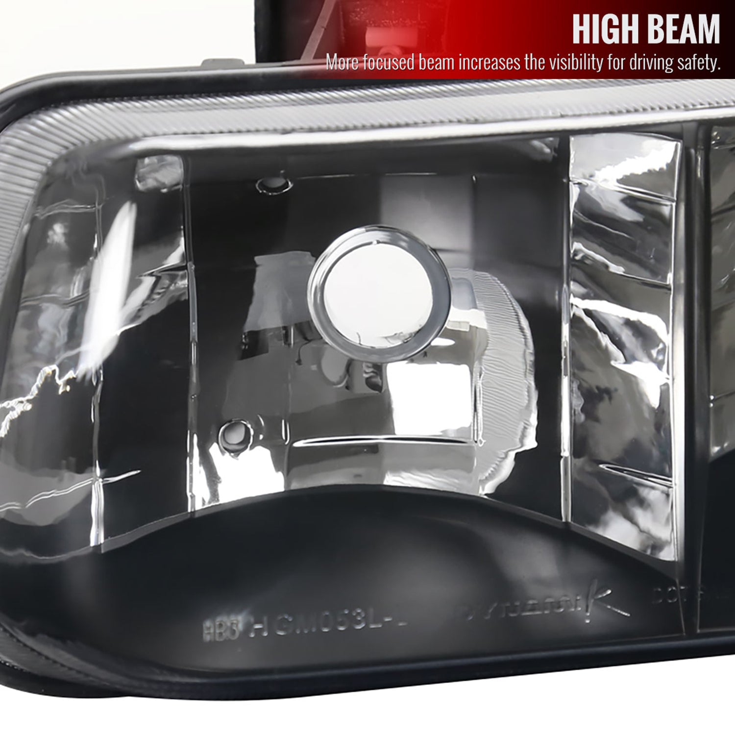 1999-2002 Chevy Silverado/Suburban/Tahoe Headlights LED Corner Signal Black