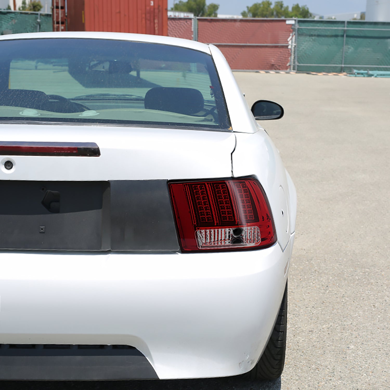1999-2004 Ford Mustang Sequential LED Tail Lights - RS Chrome/Red Smoke Lens