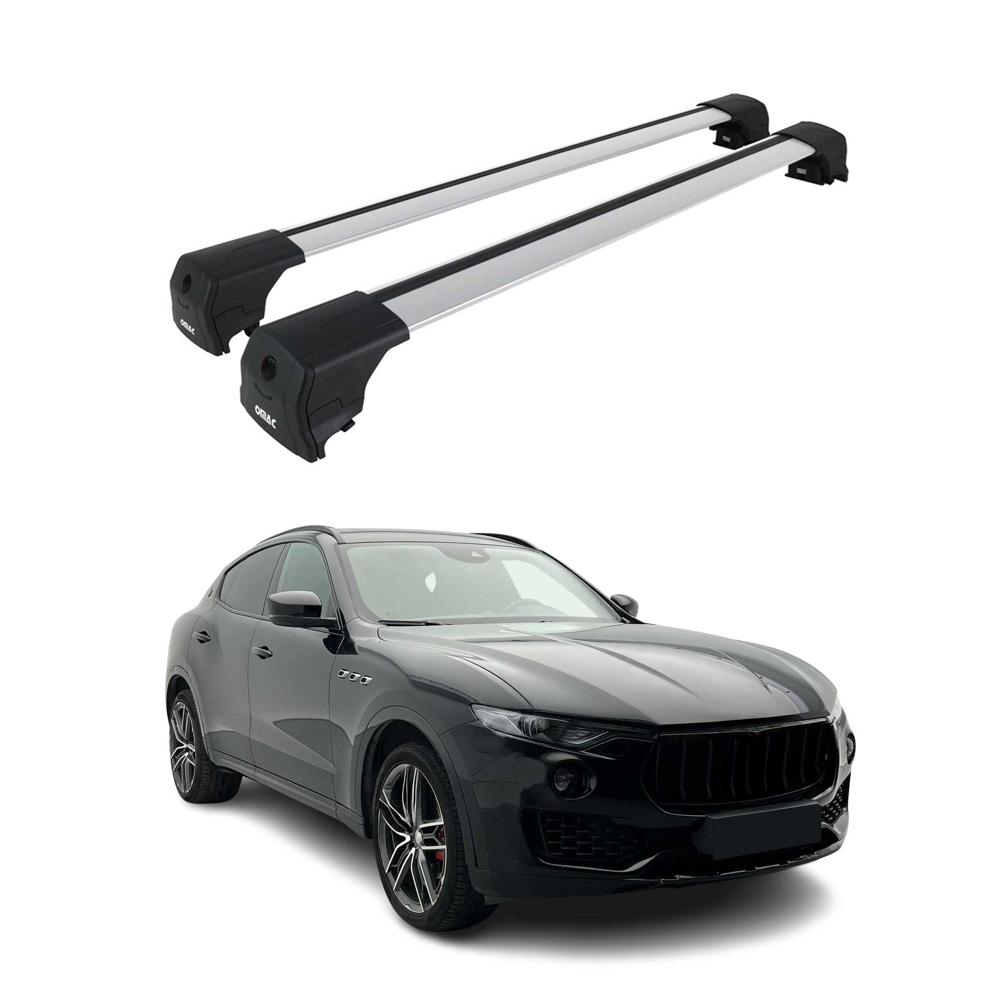 2017-2024 Maserati Levante Roof Rack Cross Bars Silver