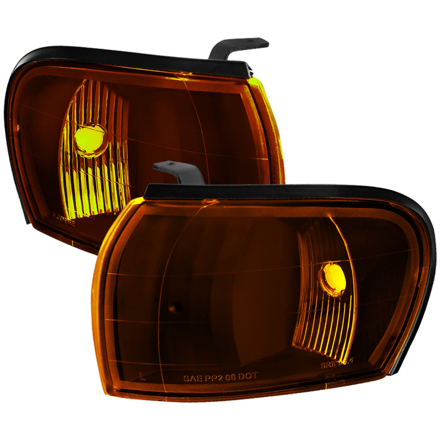 1995-2001 Subaru Impreza Corner Lights Chrome Housing/Amber Smoke Lens