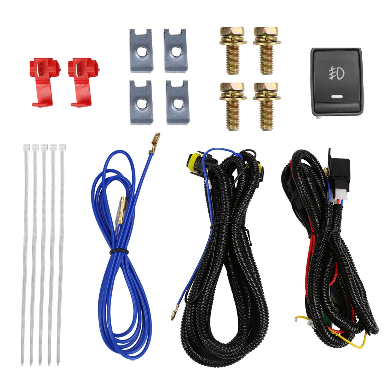 2016-2018 Nissan Altima H11 Fog Lights Kit Switch & Wiring Harness Chrome