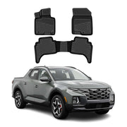 OMAC Floor Mats Liner for Hyundai Santa Cruz 2022-2026 Rubber TPE Black 3Pcs