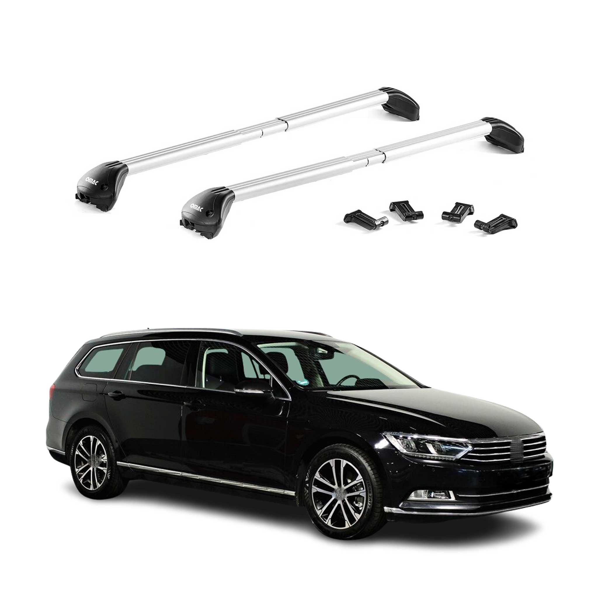 Roof Rack Cross Bars Luggage Carrier for Volvo XC90 2016-2026 Alu Grey 2x