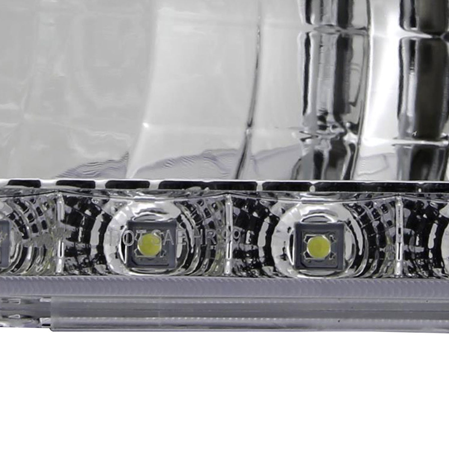 1999-2004 Ford F-250/350/450/550/Excursion Factory Headlights LED Light Chrome