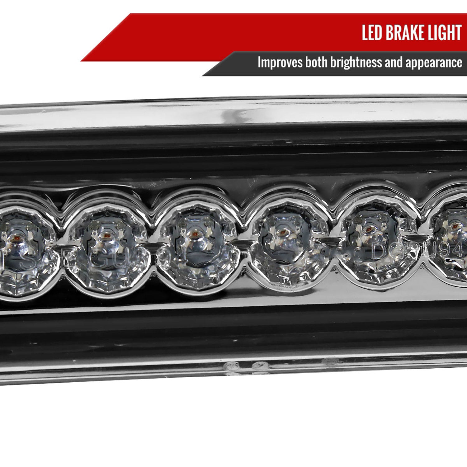 1994-2002 Dodge RAM LED 3rd Brake Light Chrome Housing/Clear Lens