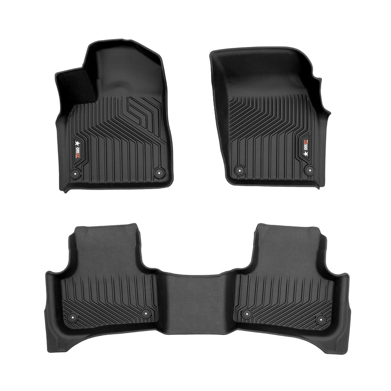 2018-2025 Audi Q7 Q8 SQ7 SQ8 Premium Floor Mats Liners First and Second Row Set Black