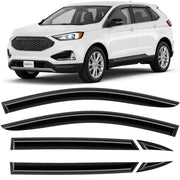 Clim Art Wind Deflectors for Ford Edge 2015-2024 Tape-On Dark Smoke 6Pcs