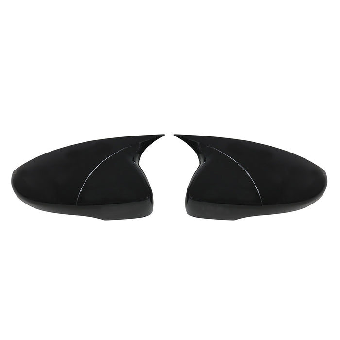 Side Mirror Cover Caps Fits VW EOS 2012-2016 Piano Black 2 Pcs