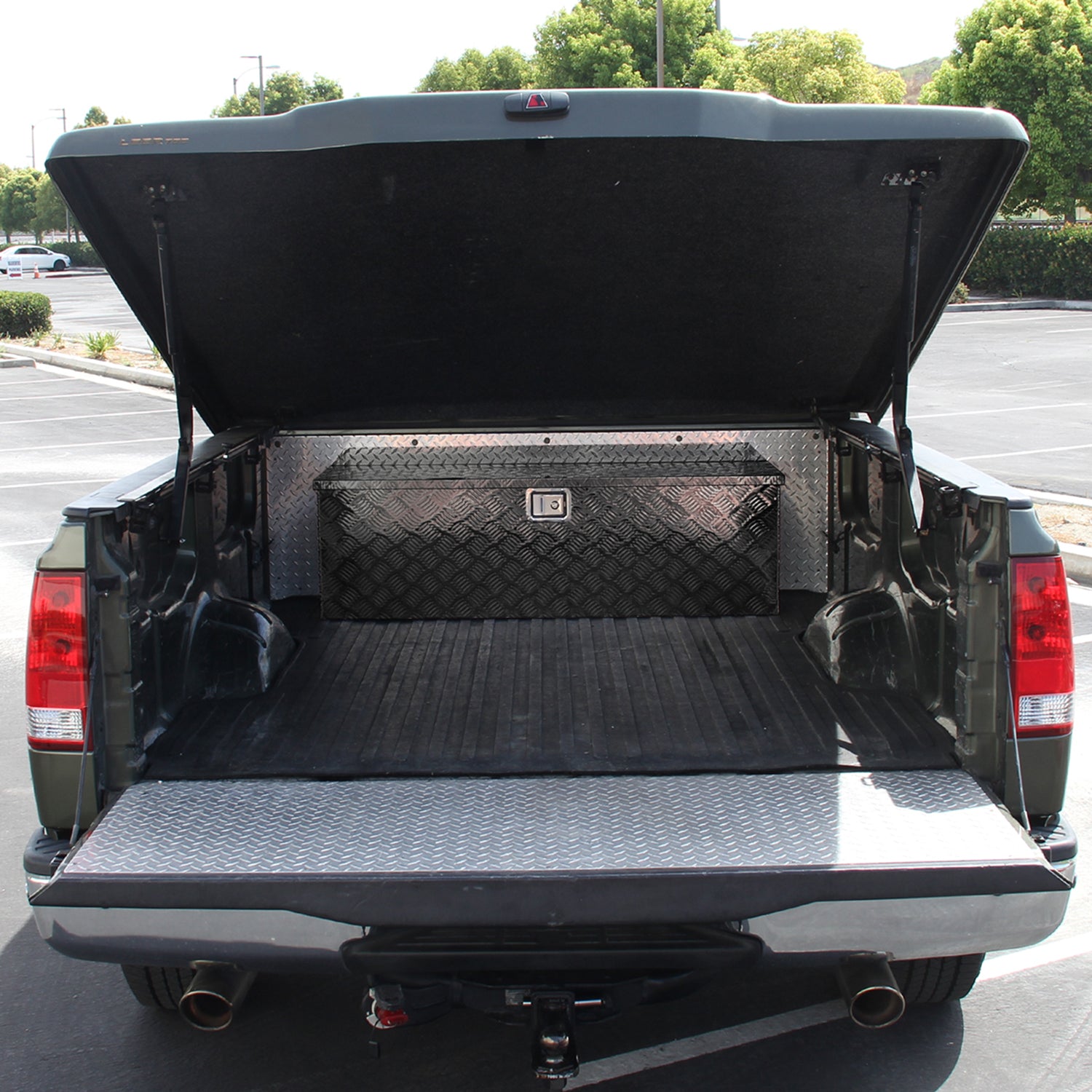 Universal 49" Heavy Duty Black Alu Truck Tool Box w/ Side Handles Lock & Keys