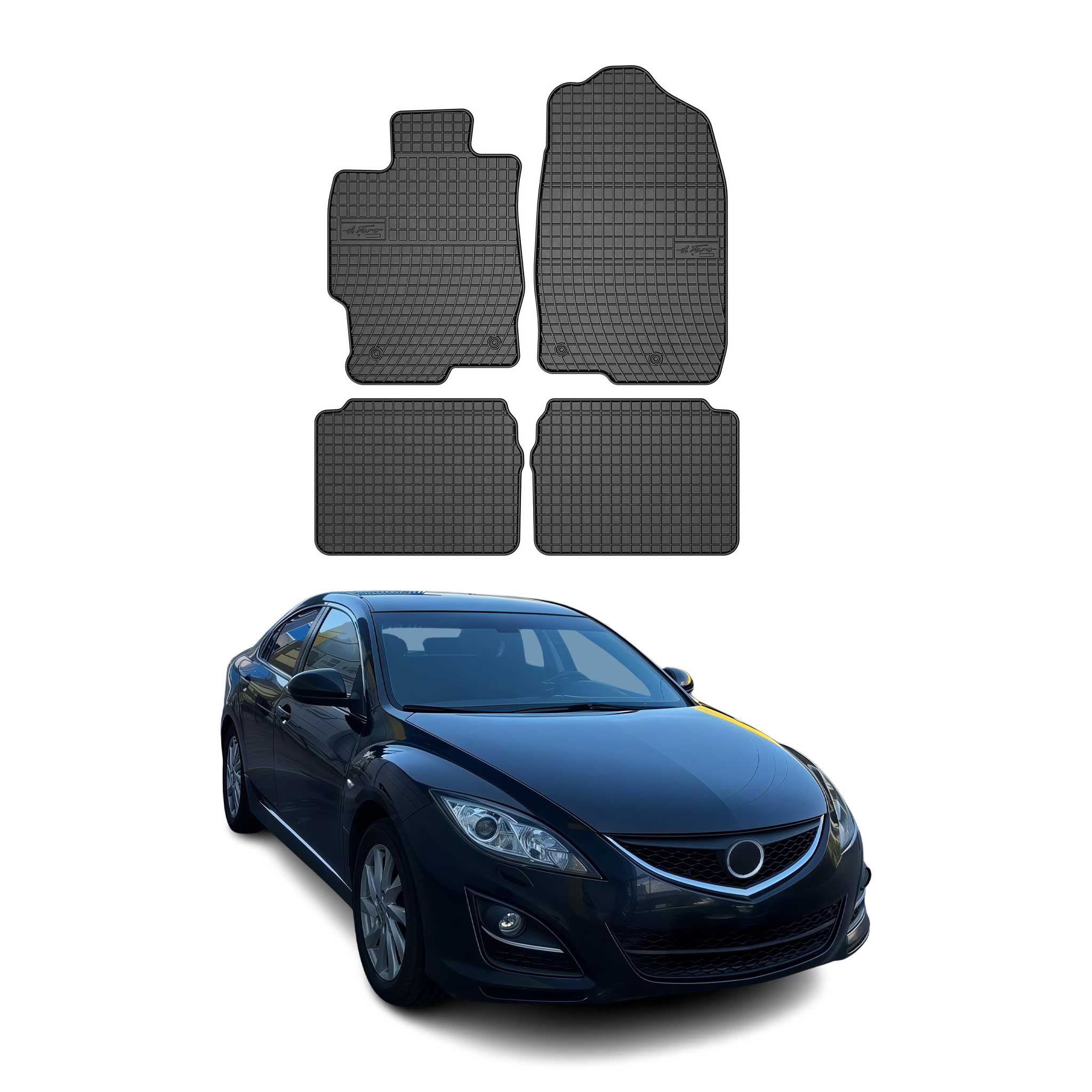 2009-2013 Mazda 6 Floor Mats Liners Full Set All Weather Rubber Black