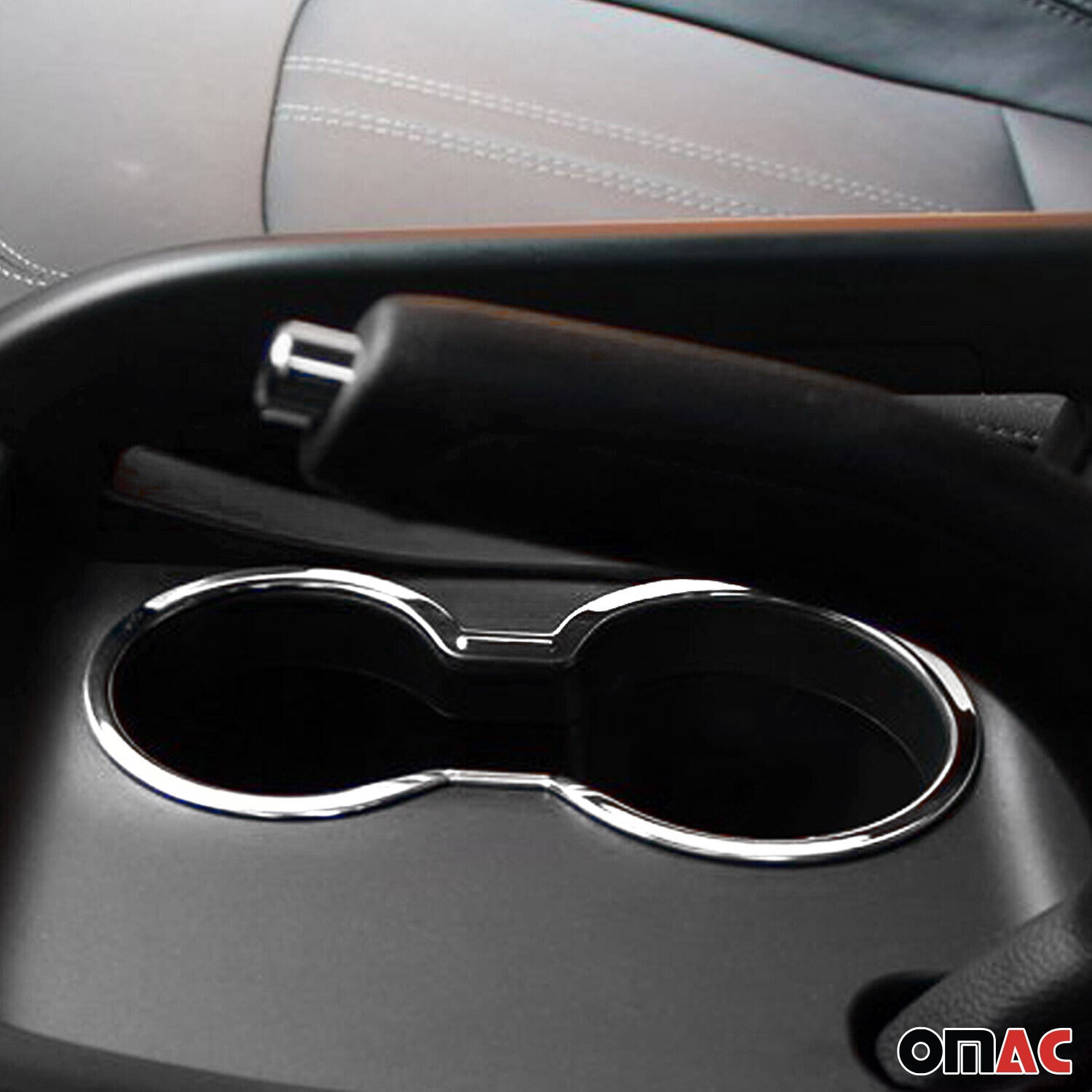 2011-2016 Kia Sportage Cup Holder Frame Inner Molding Trim Silver Stainless Steel 1Pc