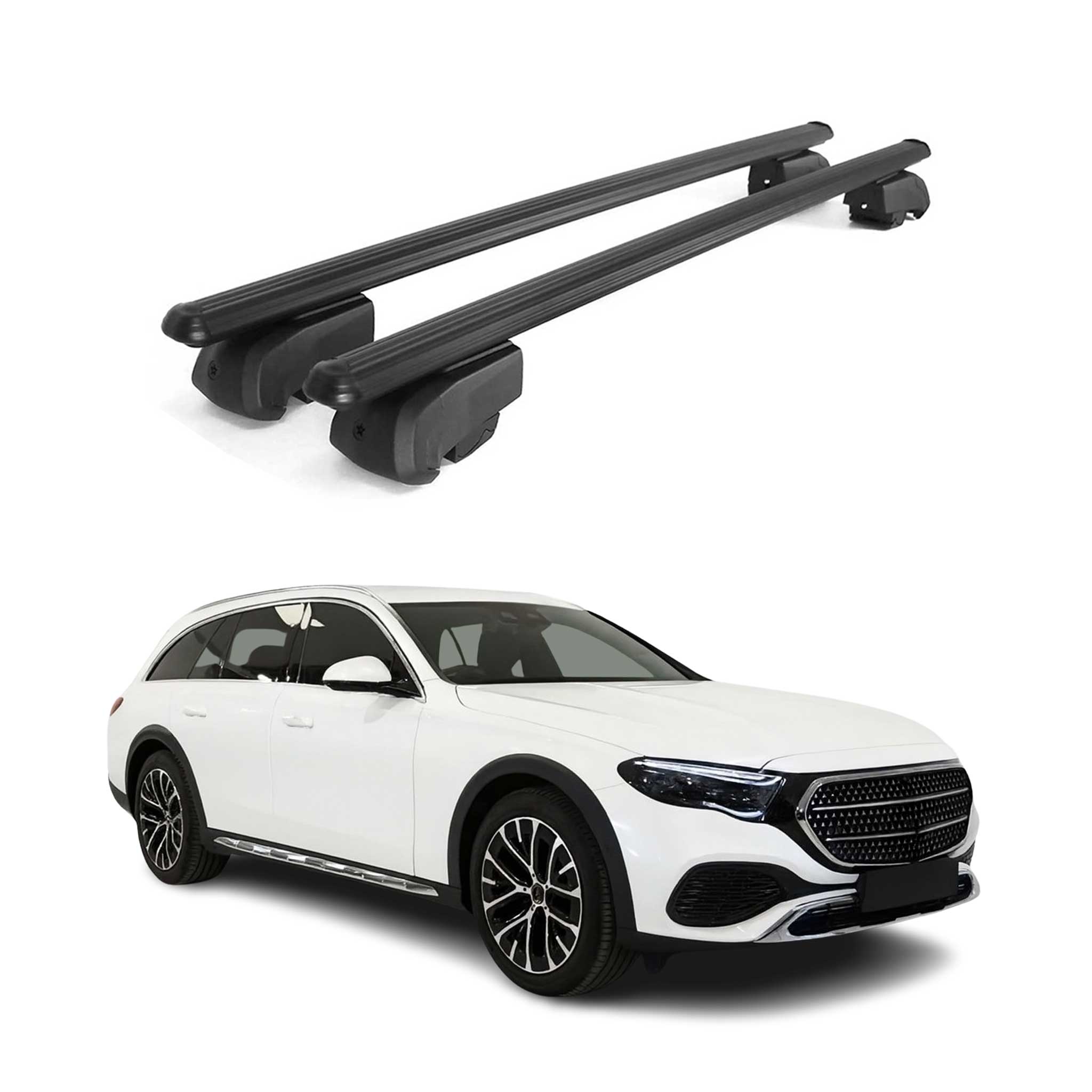 2017-2023 Mercedes E Class S213 Wagon Roof Rack Cross Bars Black