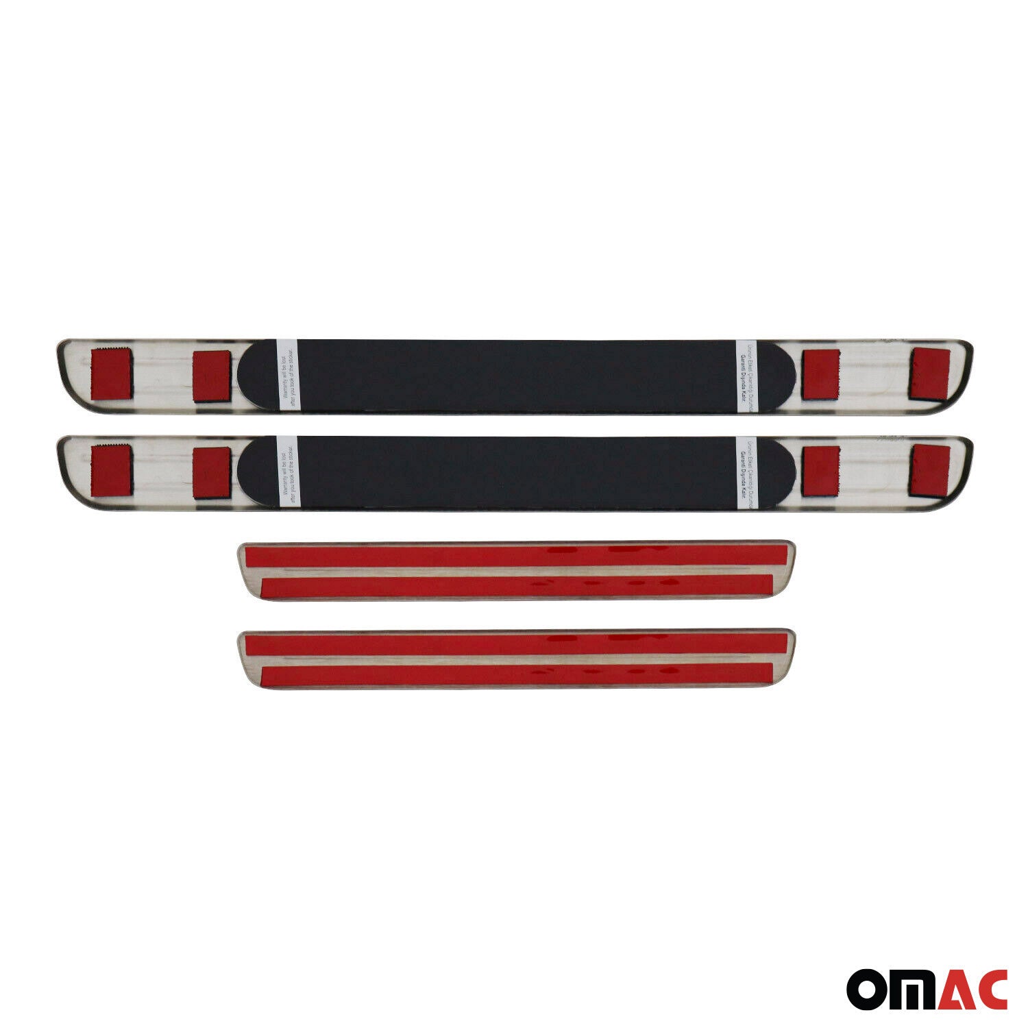 Nissan Door Sill Scuff Plate Illuminated Stainless Steel Silver 4 Pcs
