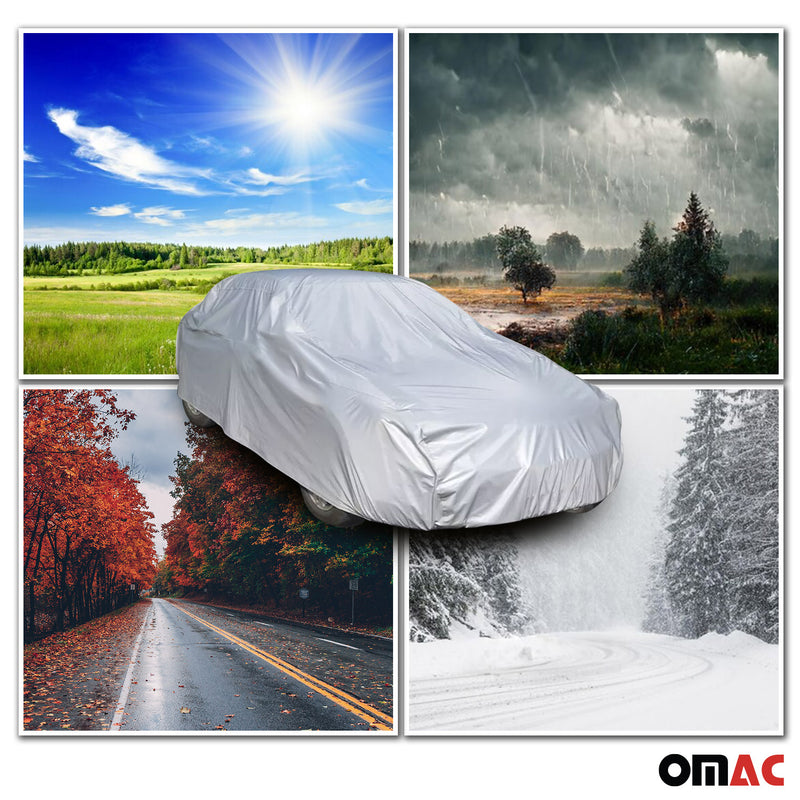 Full 16,6FT Car Protective Cover All Weather Outdoor Rain Dust Durable Sedan