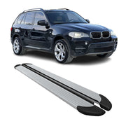 2007-2013 BMW X5 E70 Running Boards Side Steps Silver