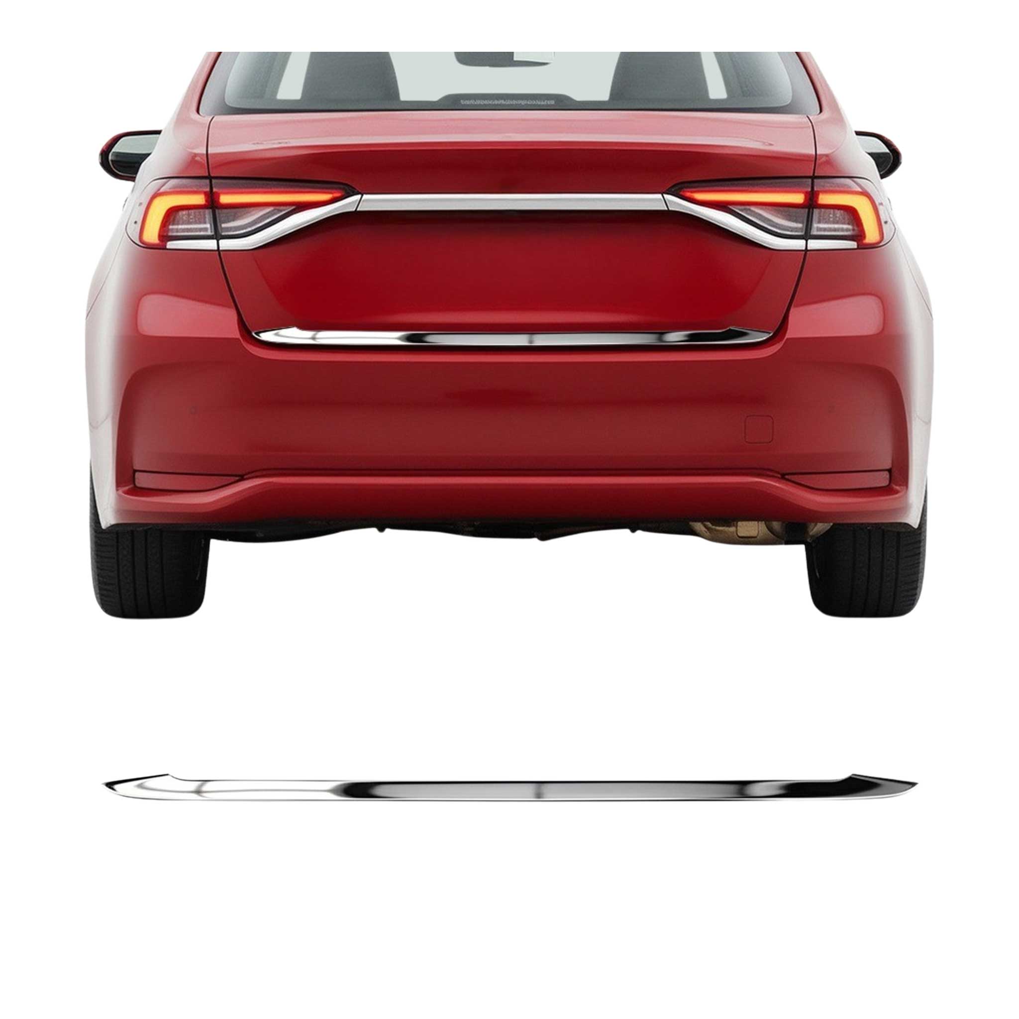 2019-2026 Toyota Corolla Sedan Rear Trunk Molding Trim Stainless Steel