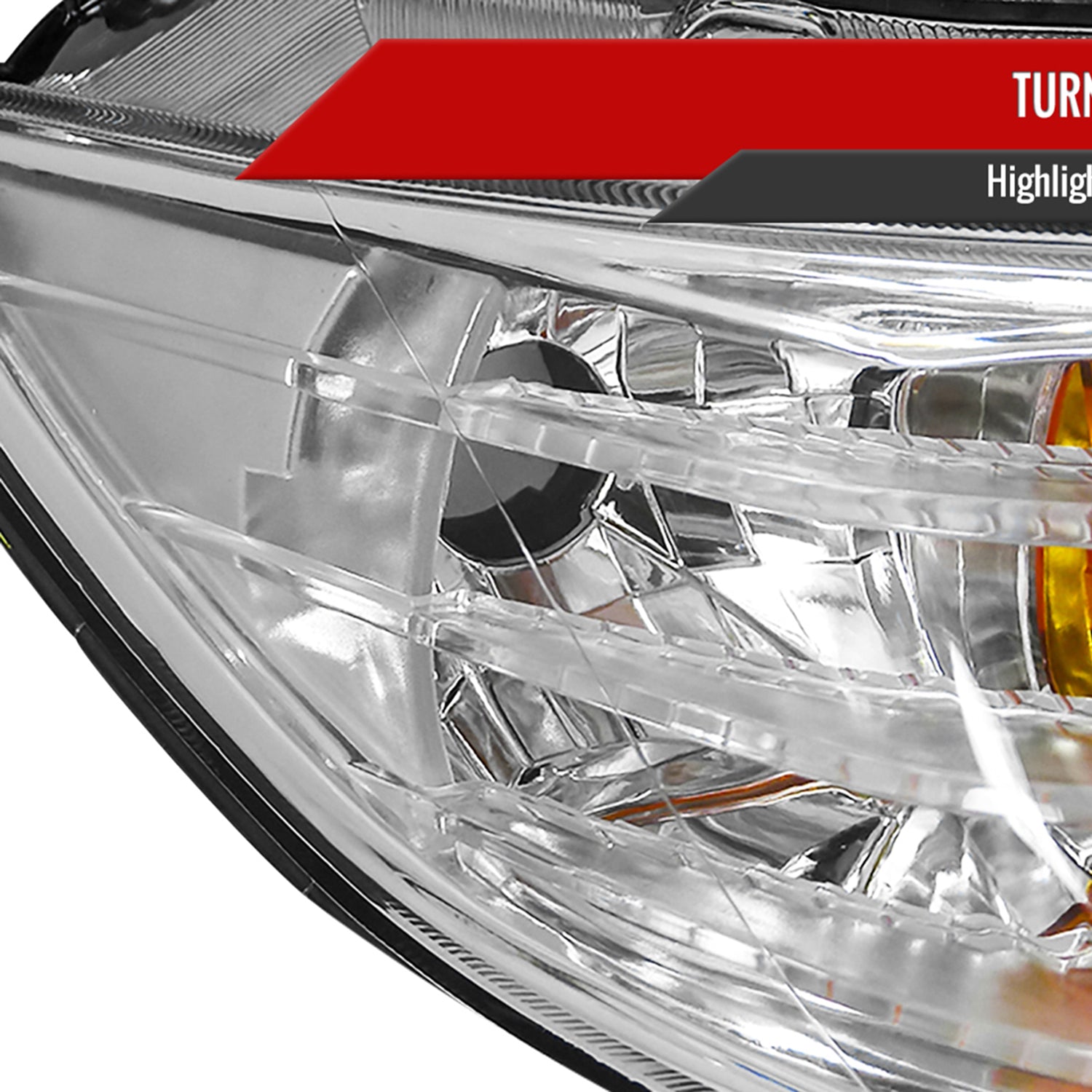 2006-2011 Honda Civic Coupe Projector Headlights LED Light Strips Chrome/Clear