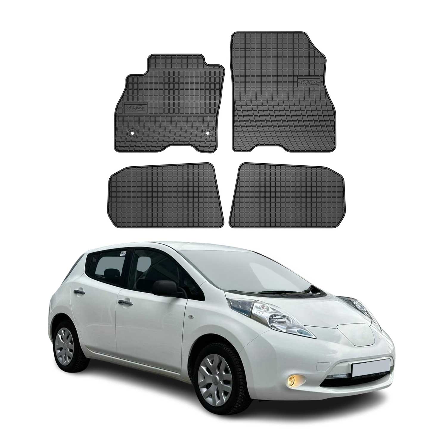 2011-2017 Nissan Leaf Floor Mats Liners Full Set All Weather Rubber Black
