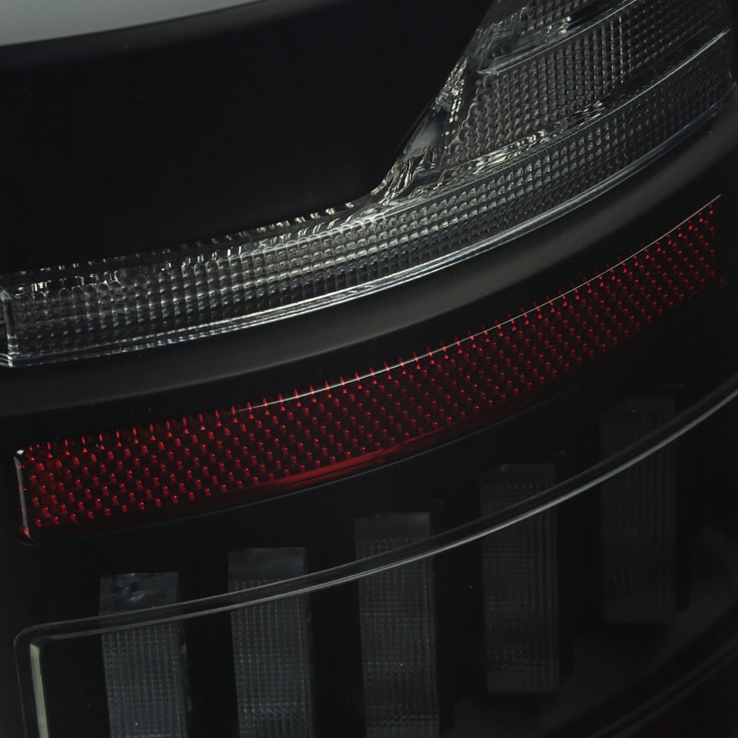 2007-2009 Dodge RAM 1500/2500/3500 White LED Bar Tail Lights Matte Black/Smoke