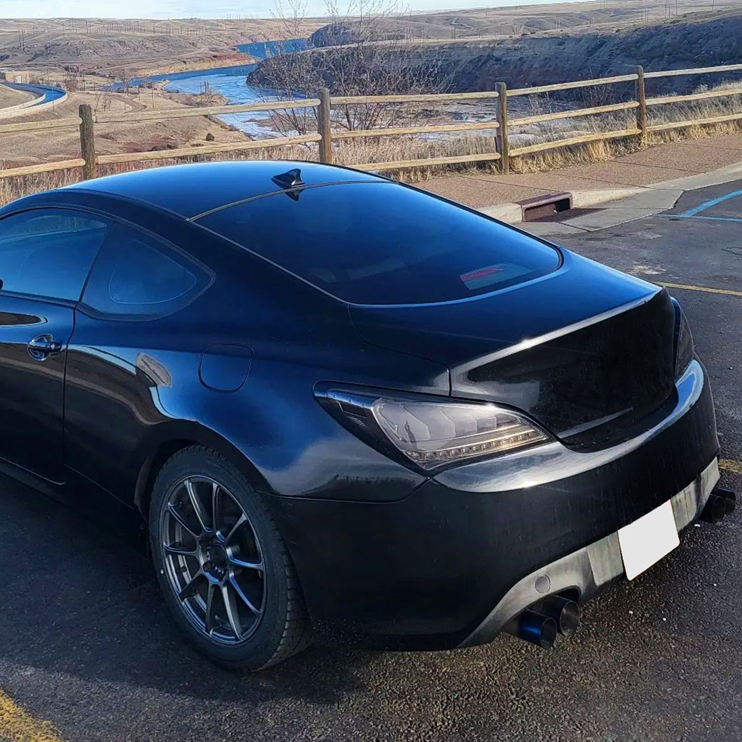 2010-2016 Hyundai Genesis Coupe White Bar LED Tail Lights Chrome/Smoke